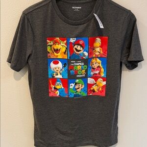 Old Navy Charcoal Super Mario Bros Tee